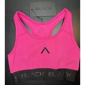 Actively Black Hot Pink Sports Bra XS NWT $50